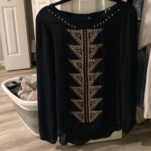 Women’s dress up shirt with sequins size sm